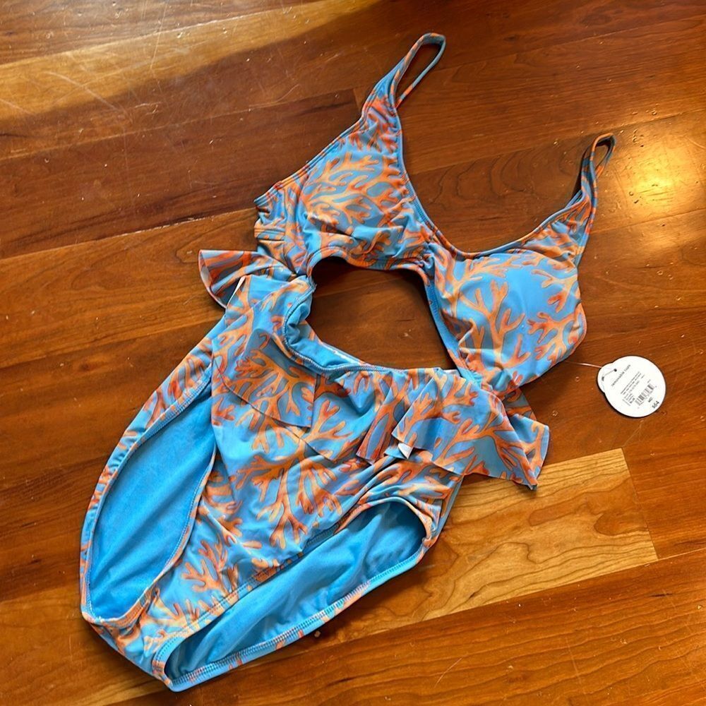 Decree Coral Print monokini